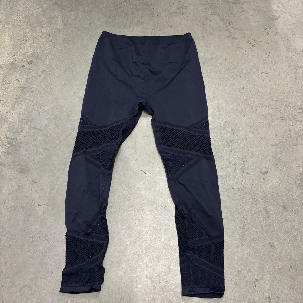 Fabletics Womens High Waist‎ Seamless 7/8 Mesh Leggings Navy Blue Size Medium